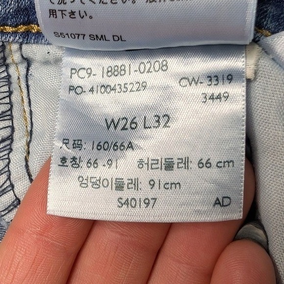 Levi's W26 X L32 Women's Blue Medium Wash Skinny Jeans - Picture 6 of 6